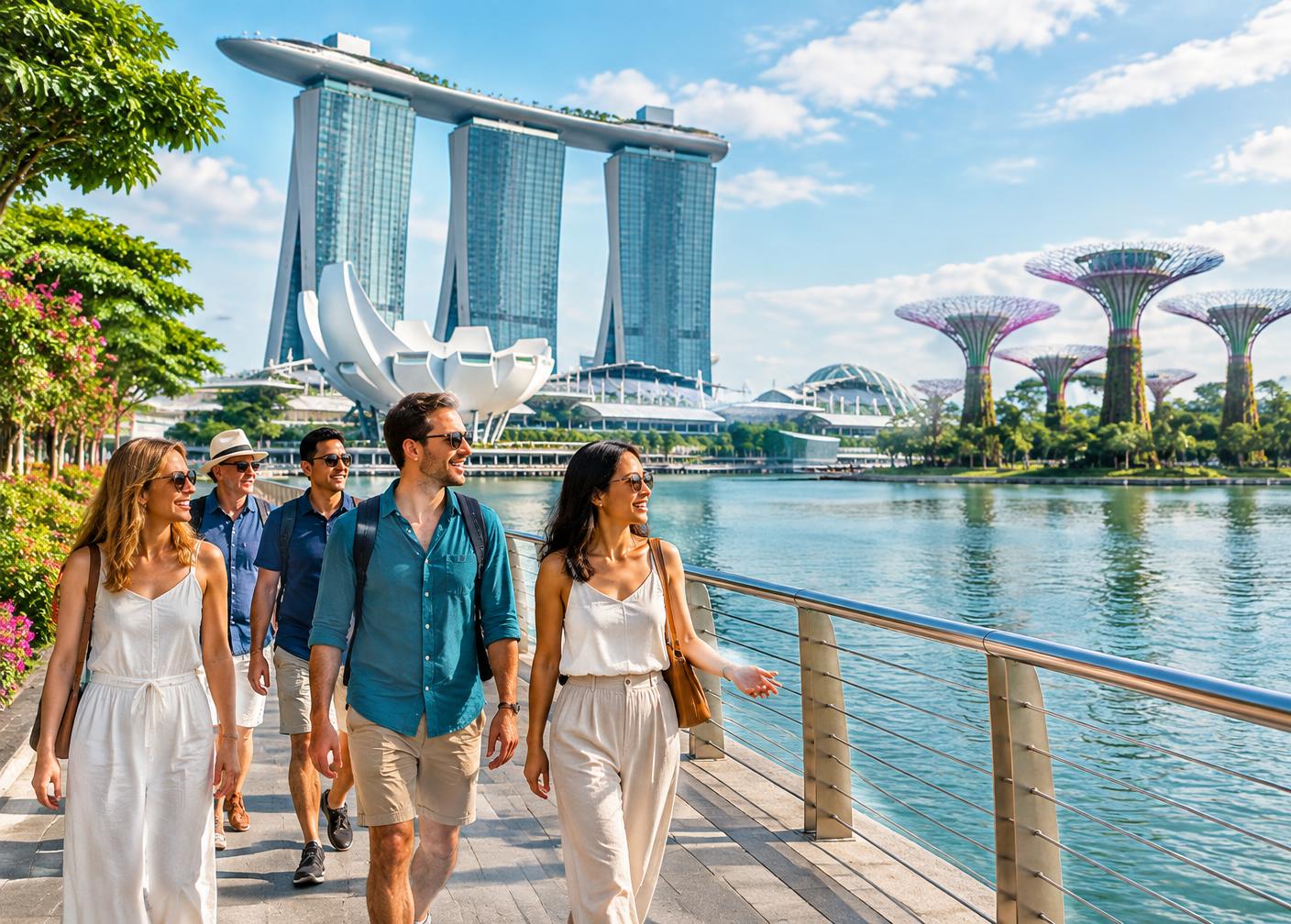 Singapore tourism highlights for a BagPack group tour